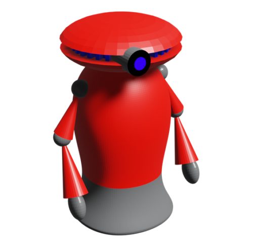 Robo futurista em animacao 3D representando automacao e IA