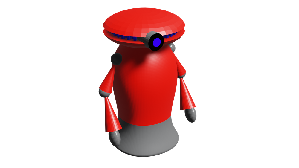 Robo futurista em animacao 3D representando automacao e IA