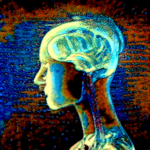 Ilustracao conceitual de Inteligencia Artificial Geral representando o futuro da tecnologia